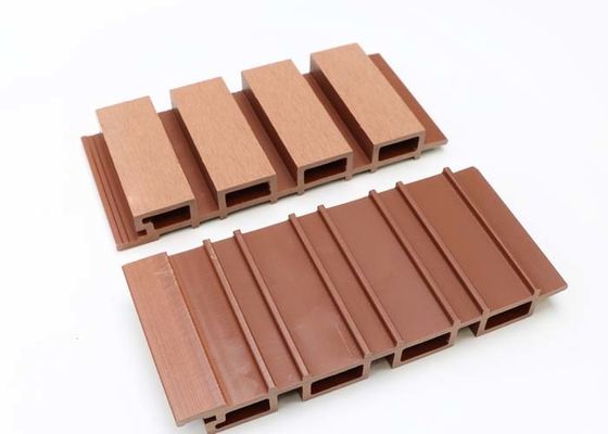 3D Hollow Grooved WPC Fluted Wpc Acoustic Wall Panels Cladding Outdoor Wall Decoration