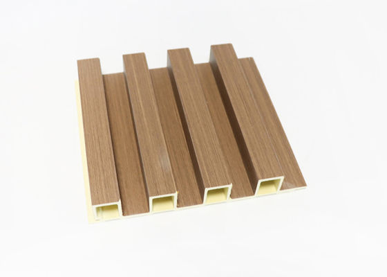 Панель стены PVC внутренняя WPC деревянной каннелюры зерна крытой для украшения