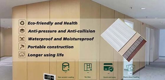 Легкий установите легковес потолка панелей стены PVC внутренний декоративный огнеупорный