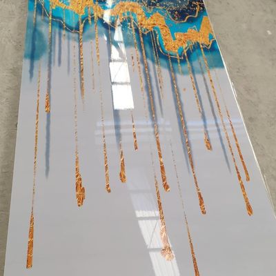 Водоустойчивый дизайн мрамора листа PVC оформления стены 1220x2440 1220x2800