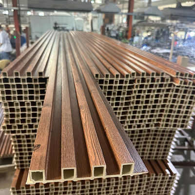 Экологически чистый WPC Внутренний стенный облицовка Флютовый стенный панель Внутреннее оформление