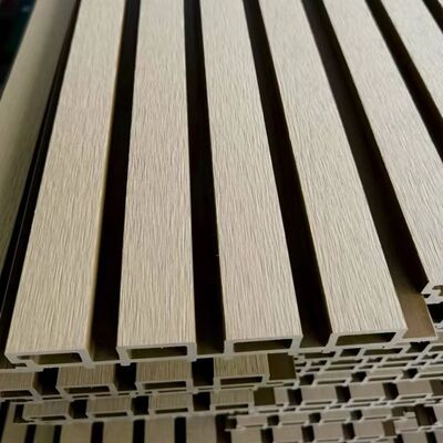 3d Hollow Grooved Pvc Fluted Wpc Acoustic Wall Panels Cladding Outdoor Decoration