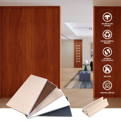 Легкая водонепроницаемая огнестойкая ПВХ стеновая панель для перегородок офисных помещений