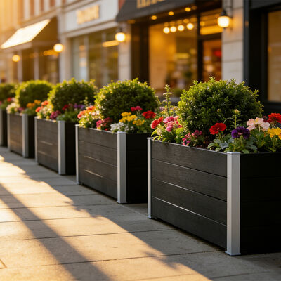 Большая поднятая садовая кровать плантатор коробка для наружного овощного цветочного травяного сада