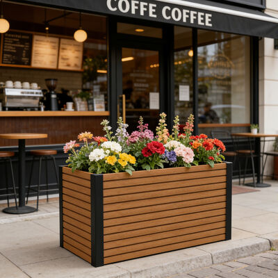 Современный водонепроницаемый огнеупорный экологически чистый поднятый садовый кровать плантатор коробка для наружных