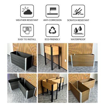 Современный водонепроницаемый огнеупорный экологически чистый поднятый садовый кровать плантатор коробка для наружных