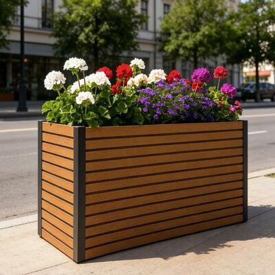 Приподнятая клумба для сада на открытом воздухе с водонепроницаемым огнестойким экологически чистым материалом для посадки на заднем дворе