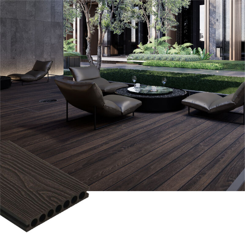 Высокая долговечность WPC Decking Outdoor Waterproof Composite Flooring для наружных садовых приложений