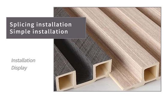 Деревянное разностороннее панелей стены замены WPC Louvered рифленное элегантное