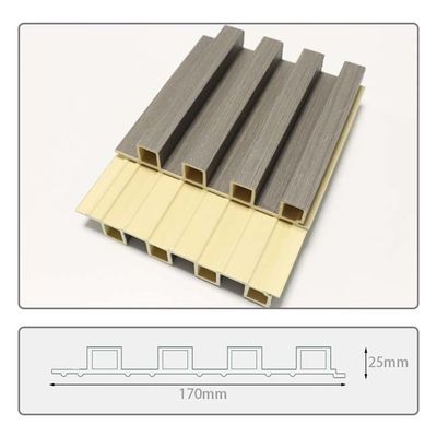 Деревянное разностороннее панелей стены замены WPC Louvered рифленное элегантное