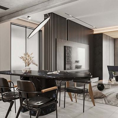 Деревянное разностороннее панелей стены замены WPC Louvered рифленное элегантное