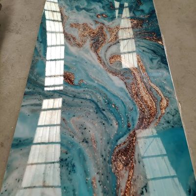 Водоустойчивый дизайн мрамора листа PVC оформления стены 1220x2440 1220x2800