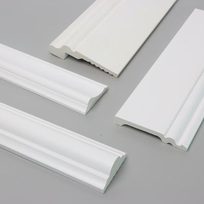 Плинтус 2.8m стены дизайна доски обхода PVC PS декоративный белый справляясь деревянный
